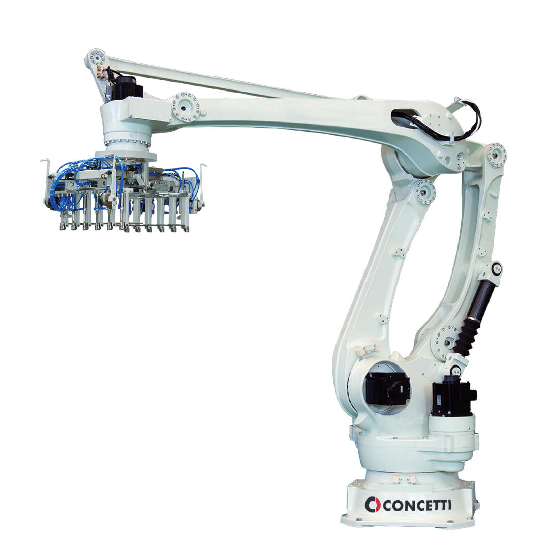 Concetti robot palletiseermachine met horizontale draaiarm van Kavasaki