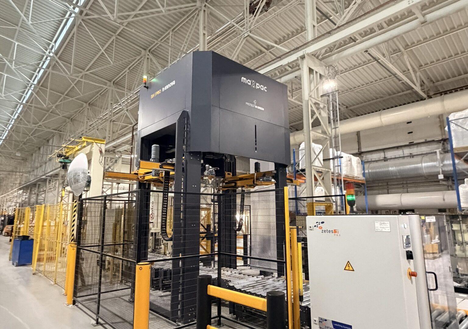 maxpac big bag afvulinstallatie met stretch hooder van Innova voor het verpakken van suiker